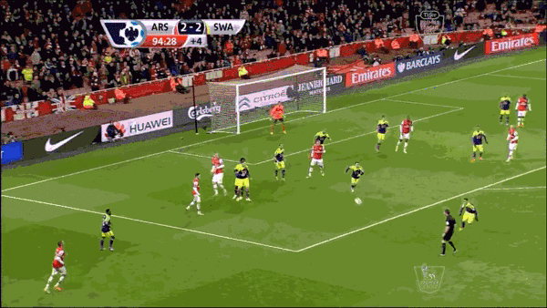 Image result for arsenal own goal gif