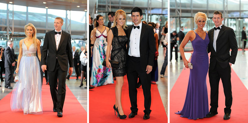 21 October 2011; Wexford footballer Anthony Masterson with Ann Sinnott in attendance at the GAA GPA All-Star Awards 2011 sponsored by Opel. National Convention Centre, Dublin. Picture credit: Stephen McCarthy / SPORTSFILE *** NO REPRODUCTION FEE ***