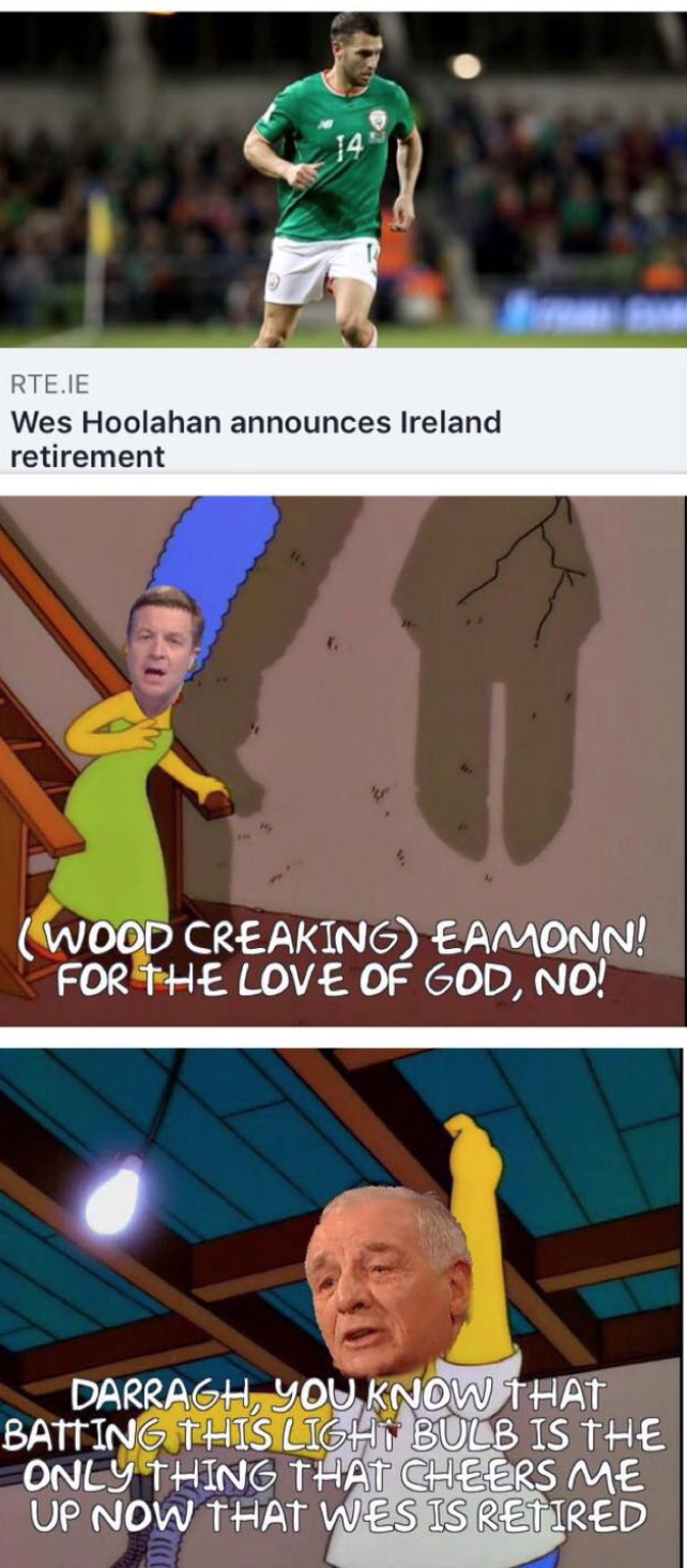 Irish Simpsons Fans Reaction To Hoolahans Retirement Is A Thing Of