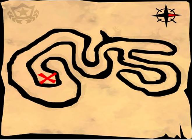 Follow the Treasure Map found in Salty Springs
