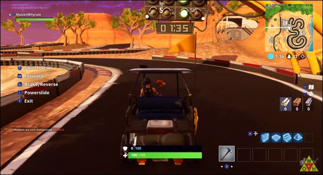 where is the race track in fortnite