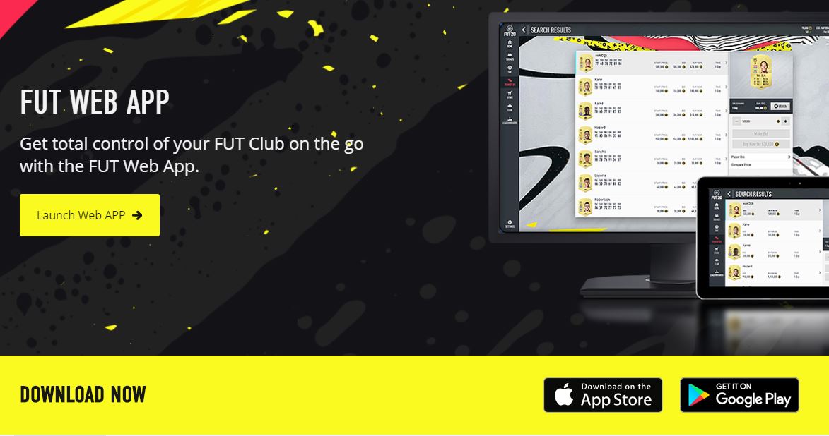 App fut web FIFA 22
