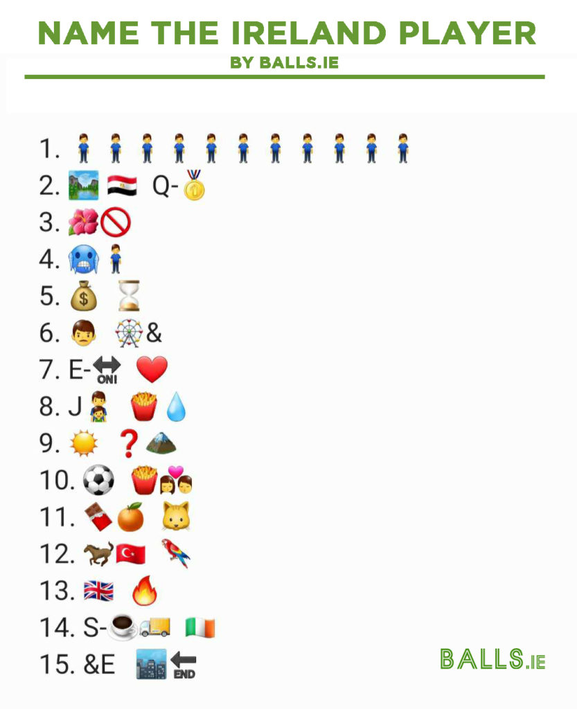logo Hick Sund mad Our Irish Player Emoji Quiz Is Going To Drive You Absolutely Mad | Balls.ie