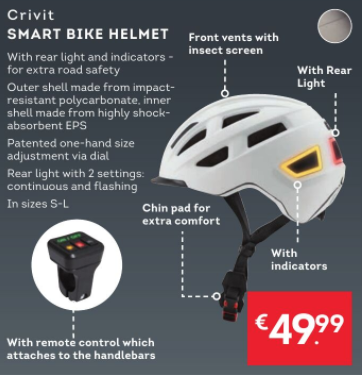 crivit smart bike helmet